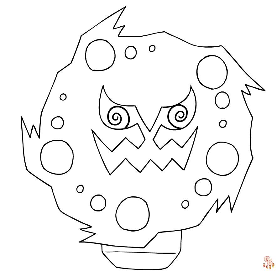 spiritomb coloring page easy pokemon