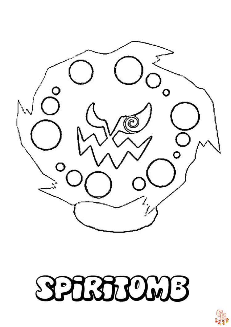 Discover the Magic of Pokemon Spiritomb Coloring Pages
