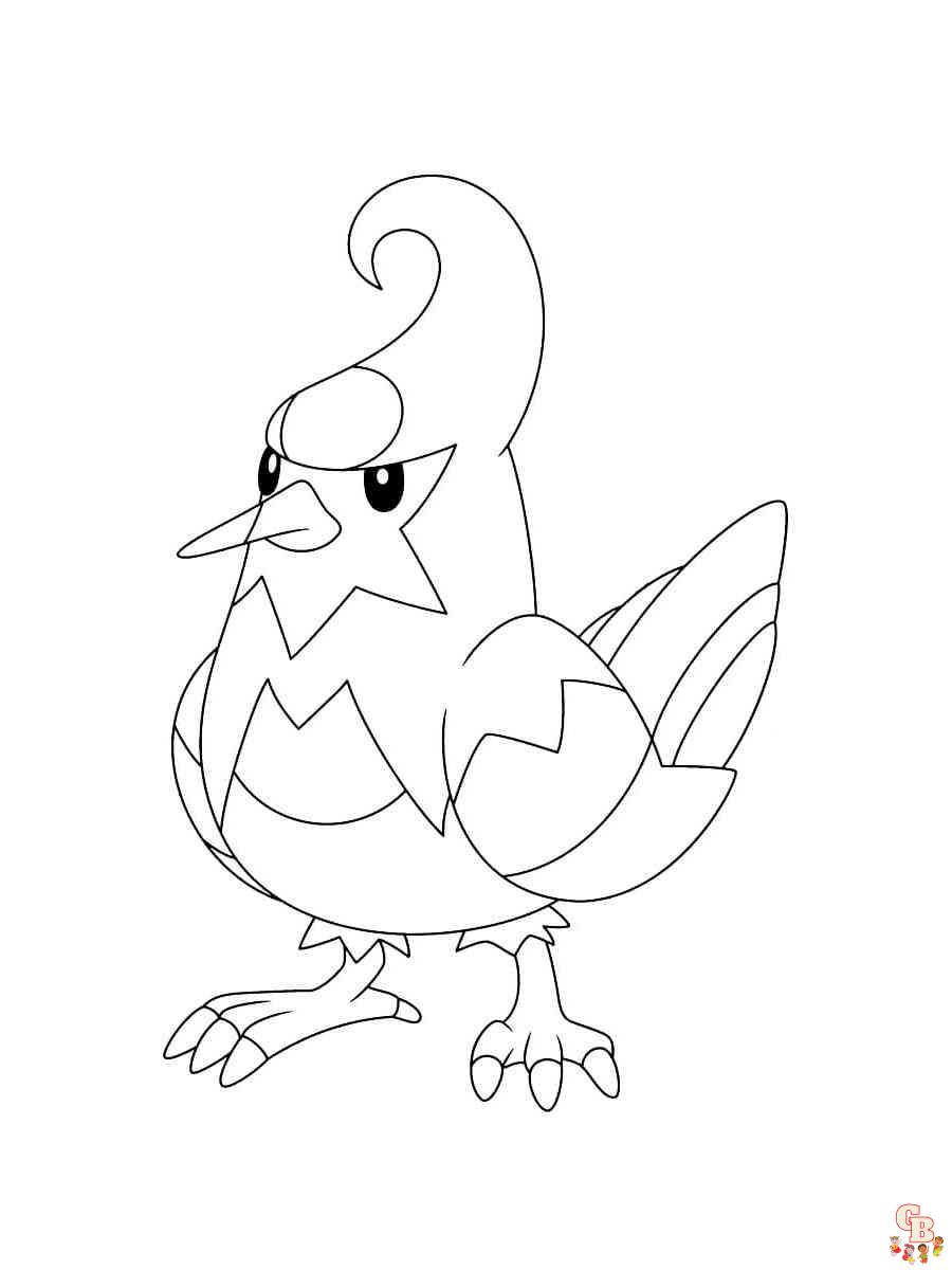 Pokemon Staravia coloring pages
