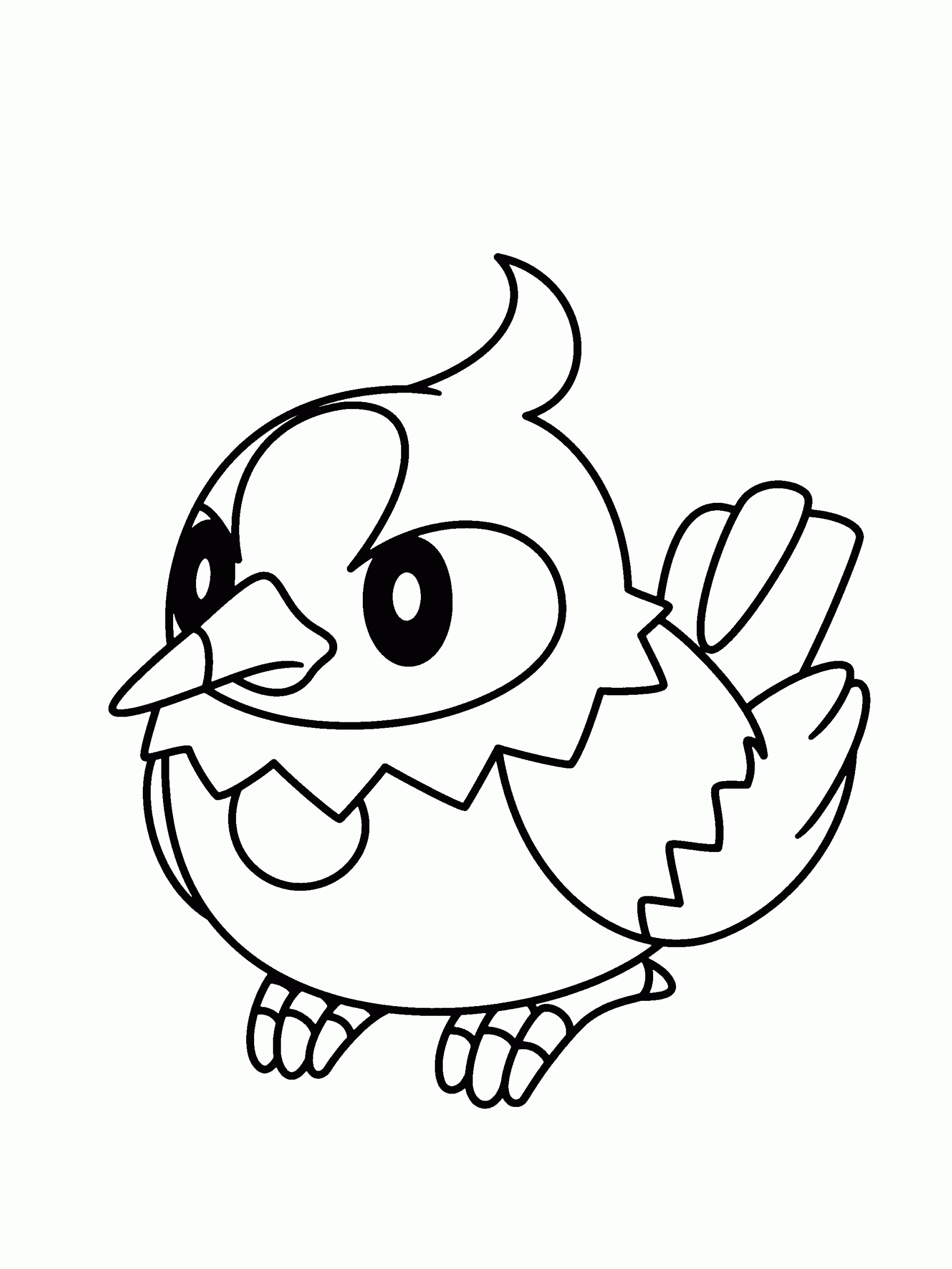 Pokemon Starly coloring pages printable free