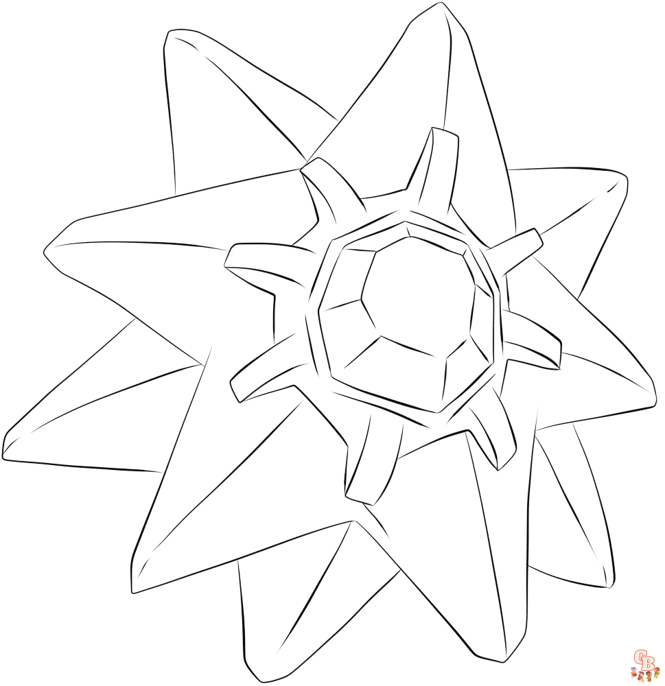 Starmie Coloring Pages for kids - GBcoloring