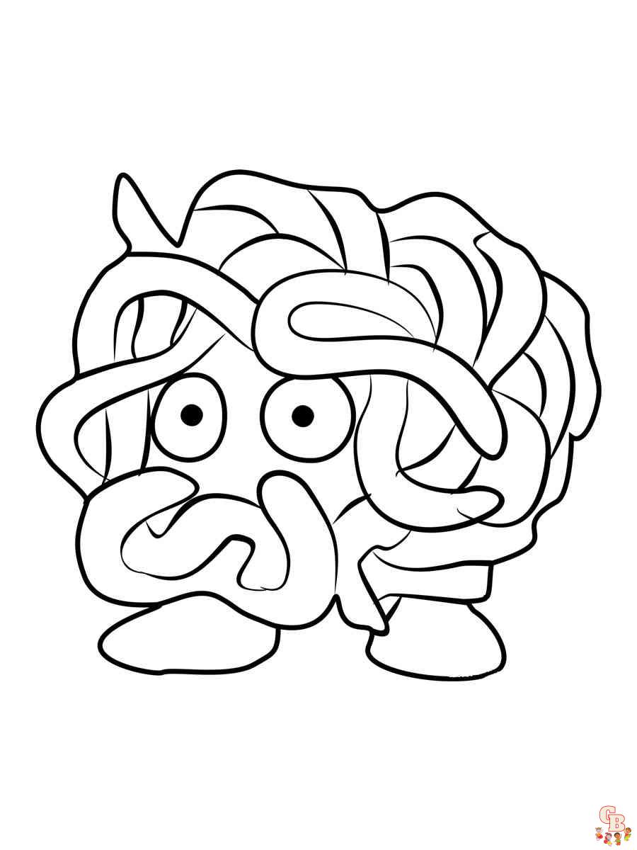 Pokemon Tangela coloring pages 4