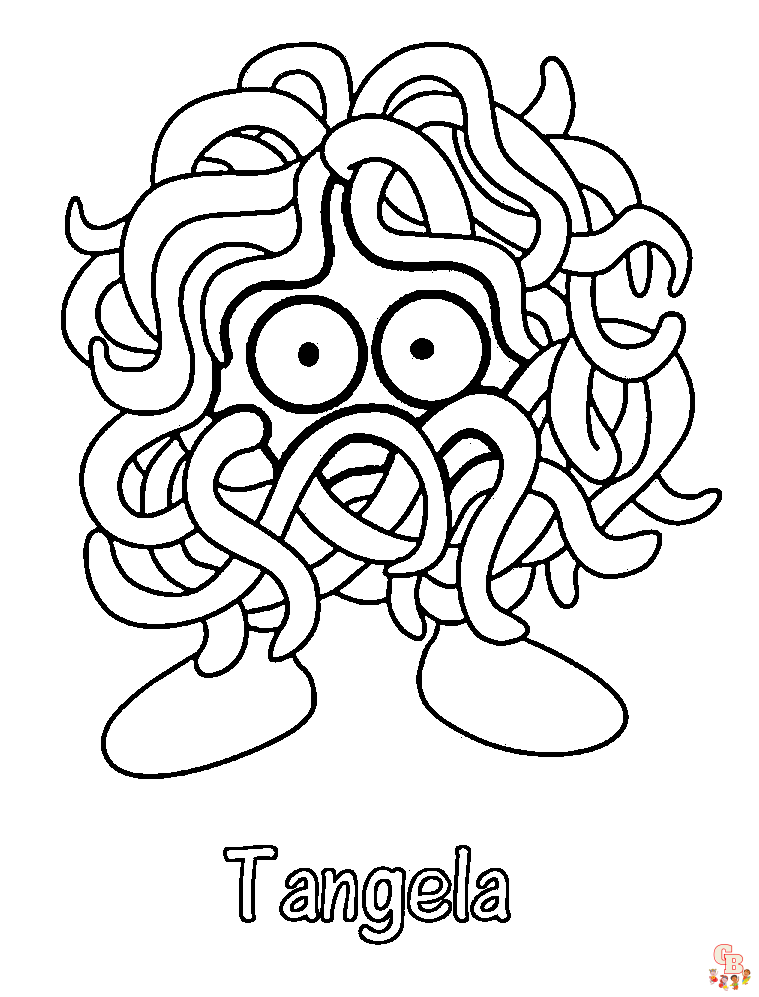 tangela coloring page transparent png pokemon