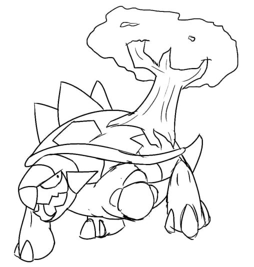 printable coloring pages torterra pokemon