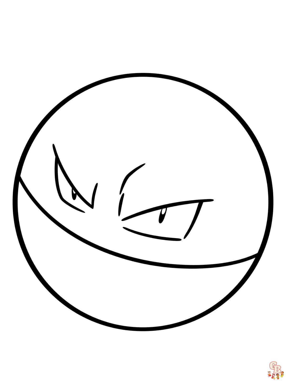 Pokemon Voltorb coloring pages 5