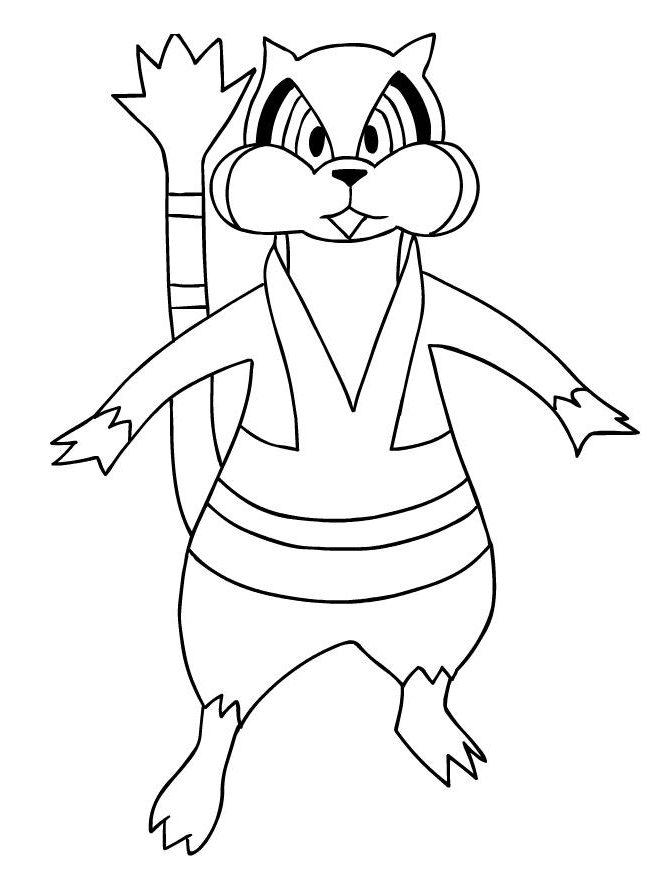 Pokemon Watchog coloring pages free
