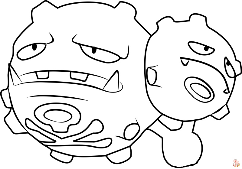 weezing coloring page online pokemon