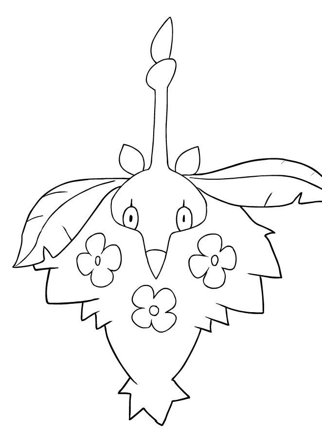 Pokemon Wormadam coloring pages printable 1