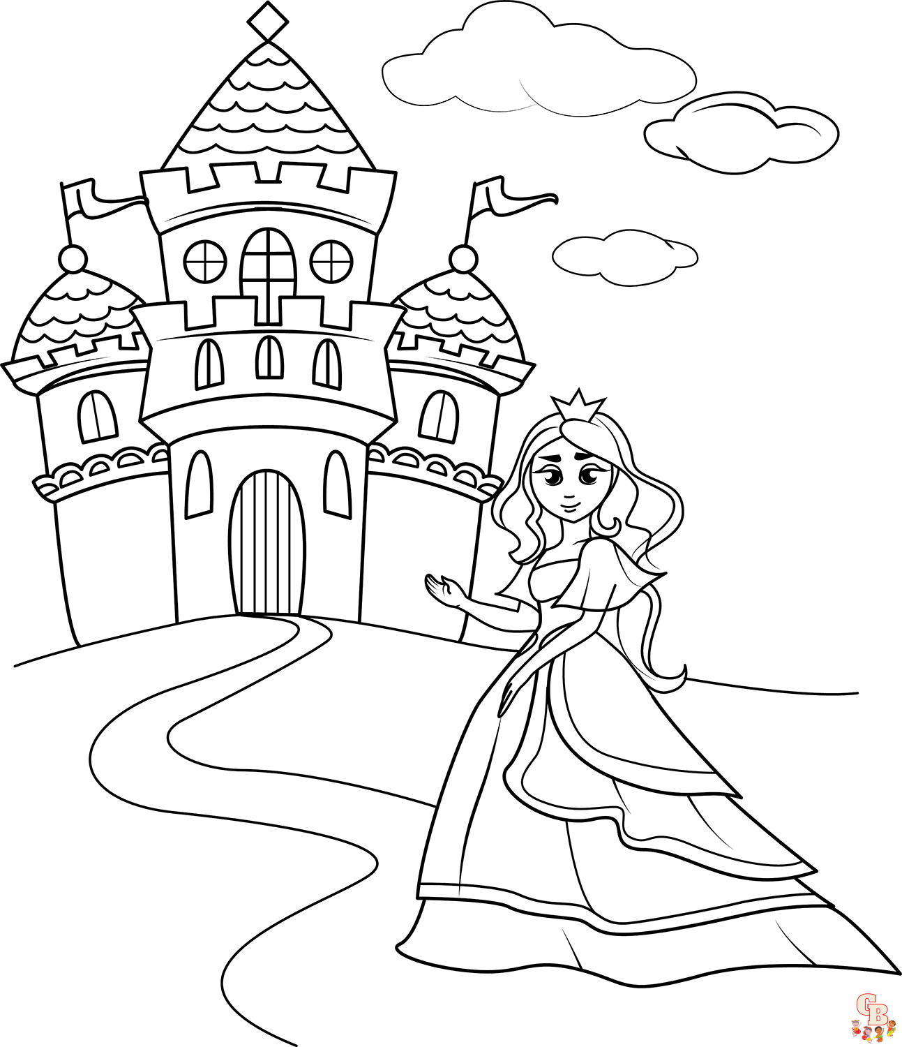 Princesa para colorir - Jogos para meninas : princesas, castelos e
