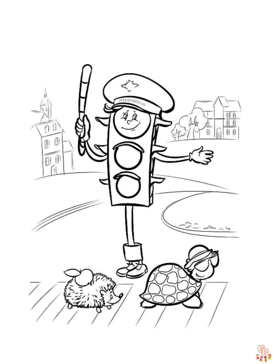 stoplight coloring page