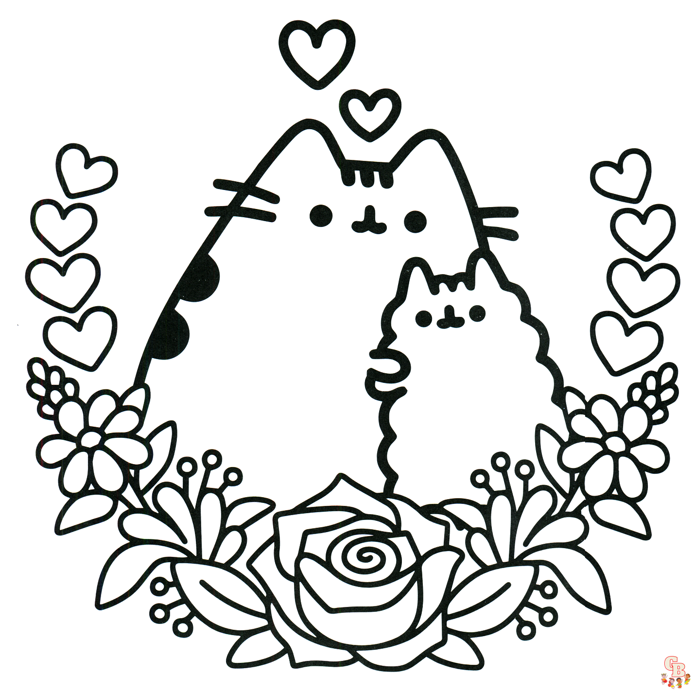 Pusheen And Mom coloring pages 2 1