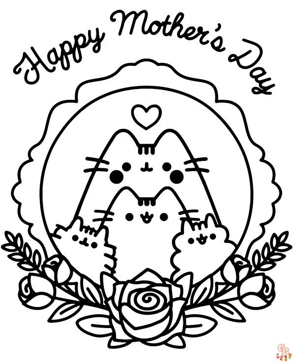 Pusheen And Mom coloring pages 6 1