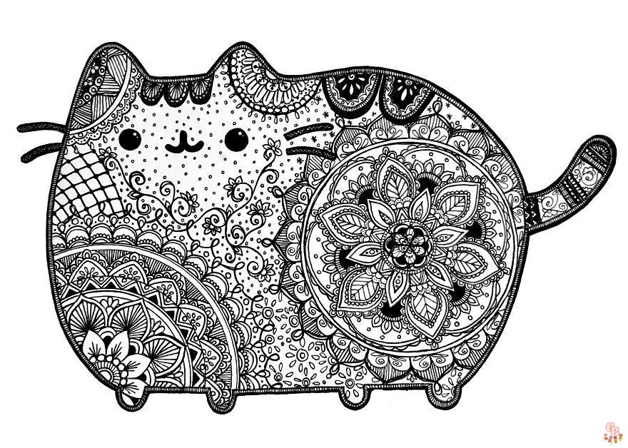 Mandalas Pusheen Para Colorear 7