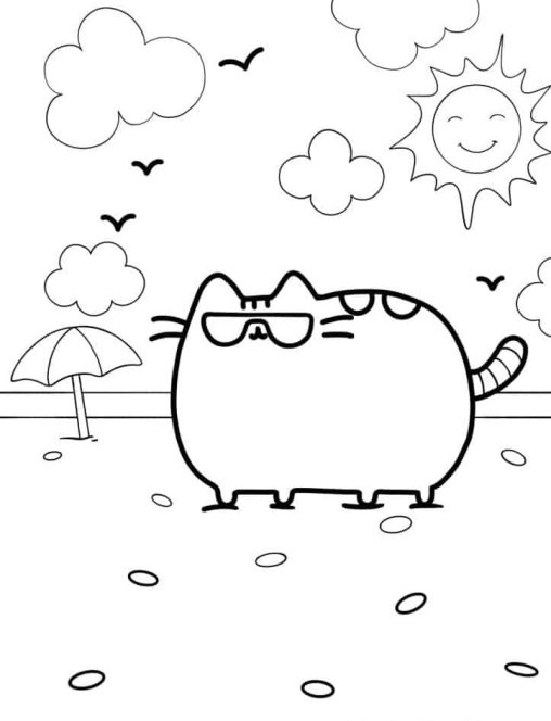 Pusheen Coloring Pages Free Printable - GBcoloring