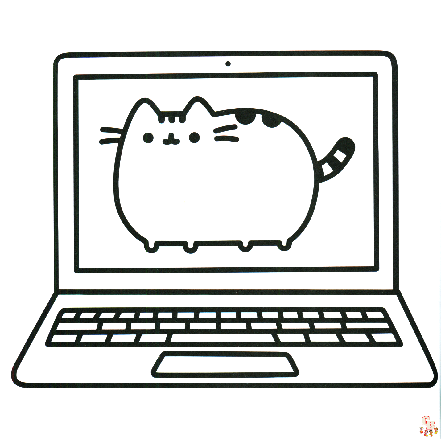 Pusheen On The Phone Coloring Pages 2