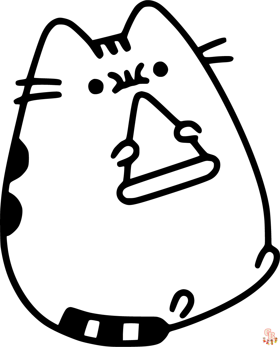 Pusheen With Foods Coloring Pages 3