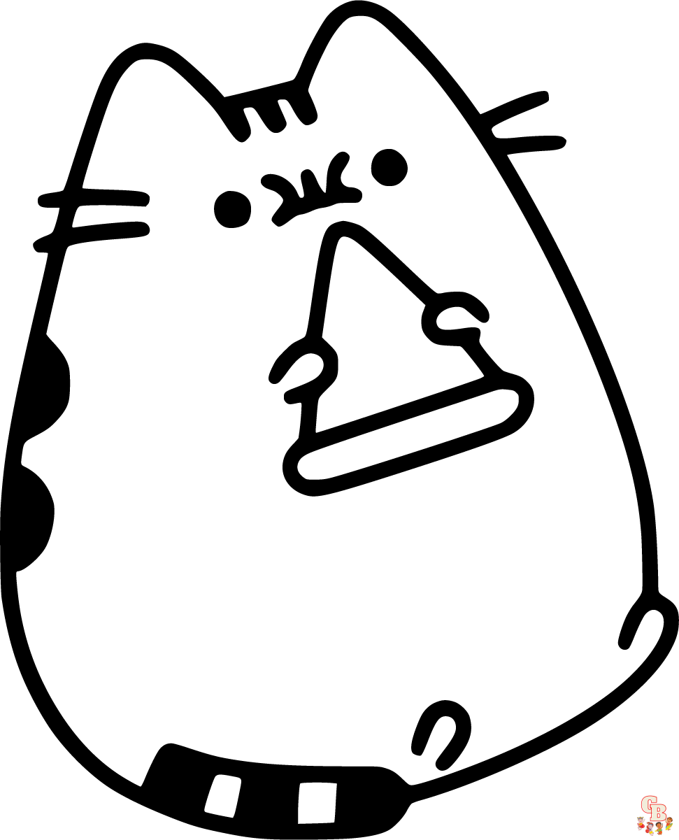 Pusheen Con Alimentos Para Colorear 3