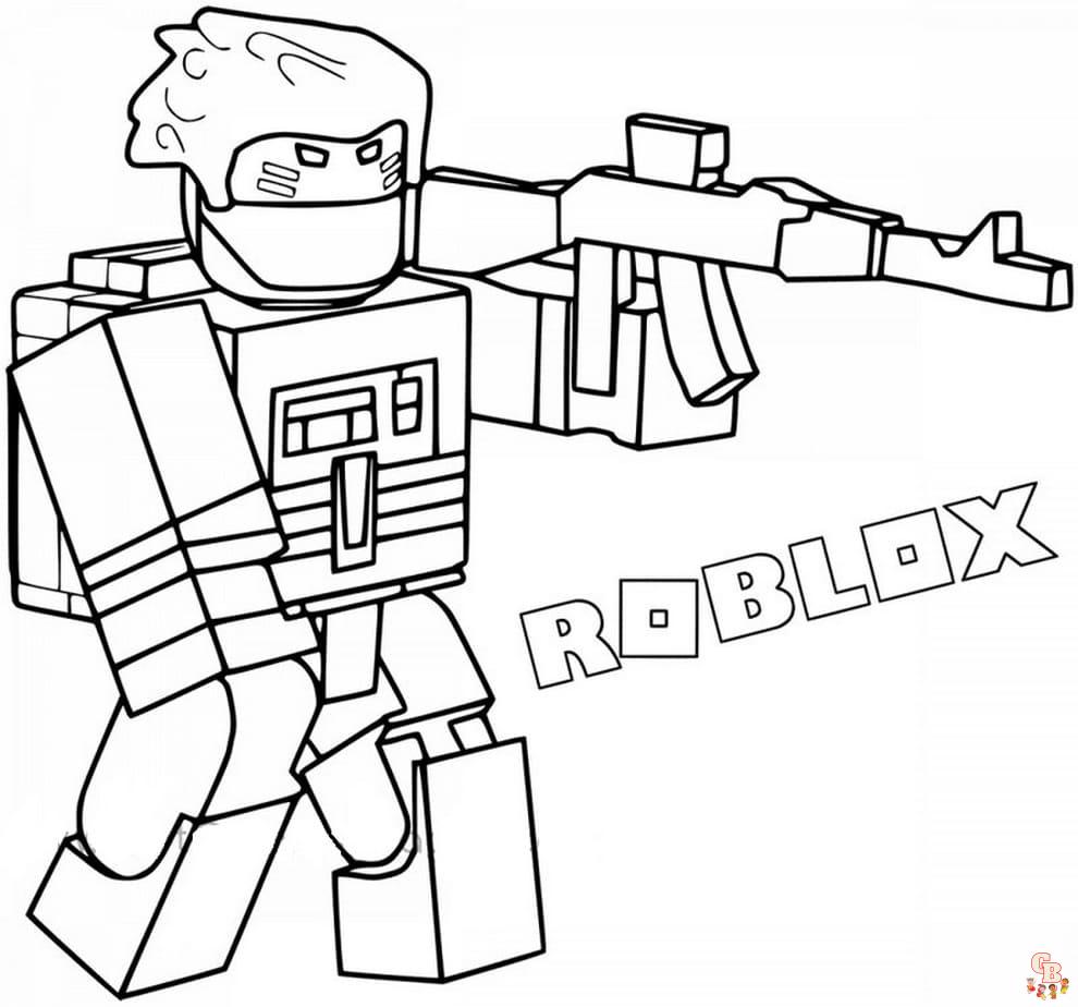 Free Printable Roblox Guest Coloring Pages for Kids