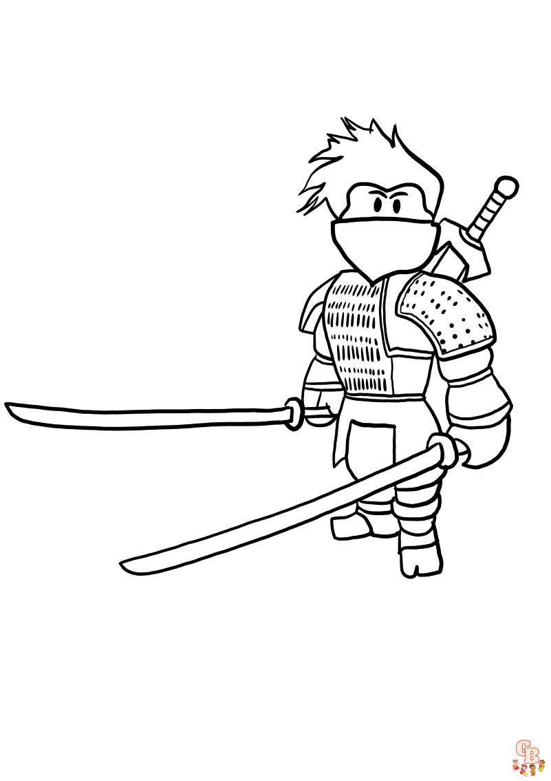 Roblox Ninja Coloring page available as a free download #roblox