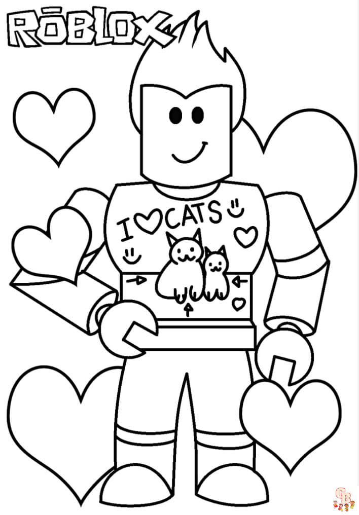 Noob from Roblox Coloring Pages - Get Coloring Pages