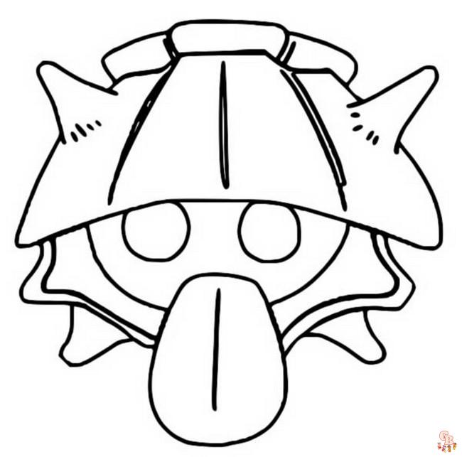 shellder coloring page transparent png pokemon