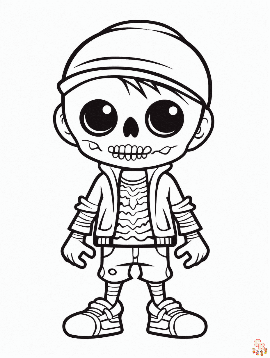 Skeleton coloring pages sheets