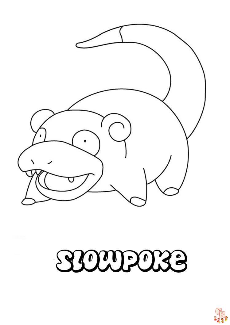 slowpoke color page pokemon