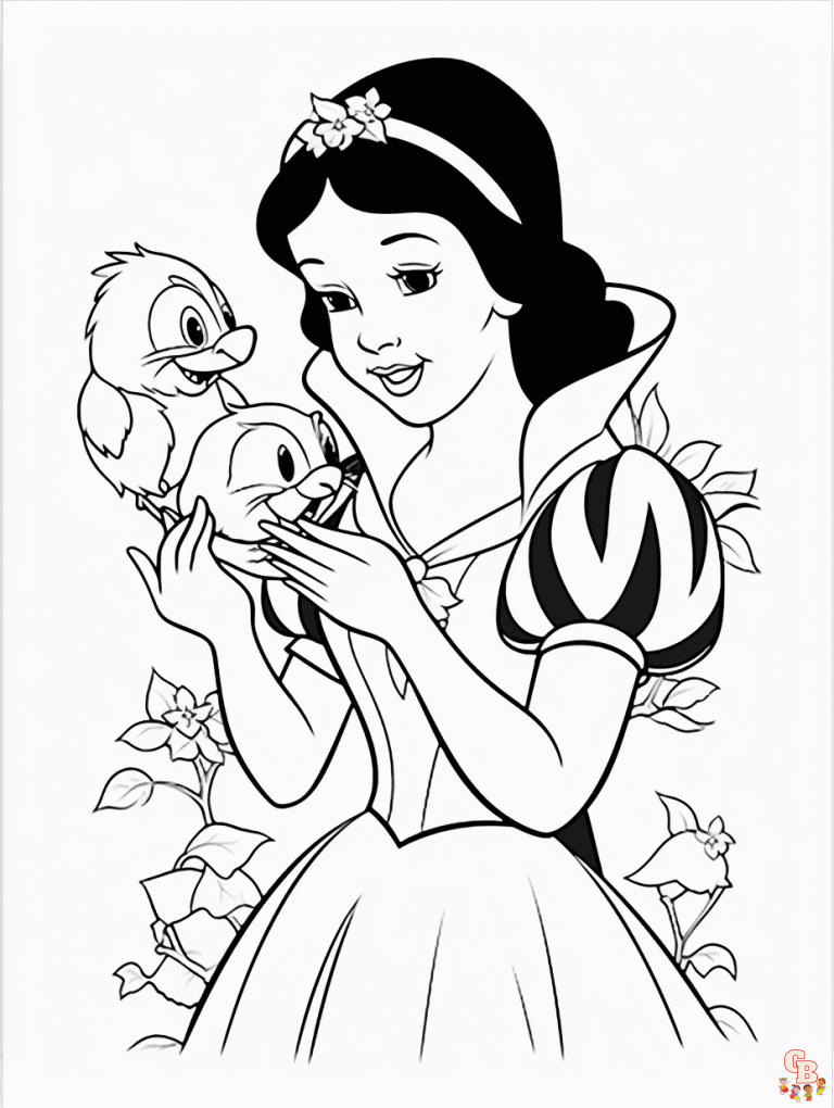 Enjoy Free Snow White Coloring Pages and Printable Sheets