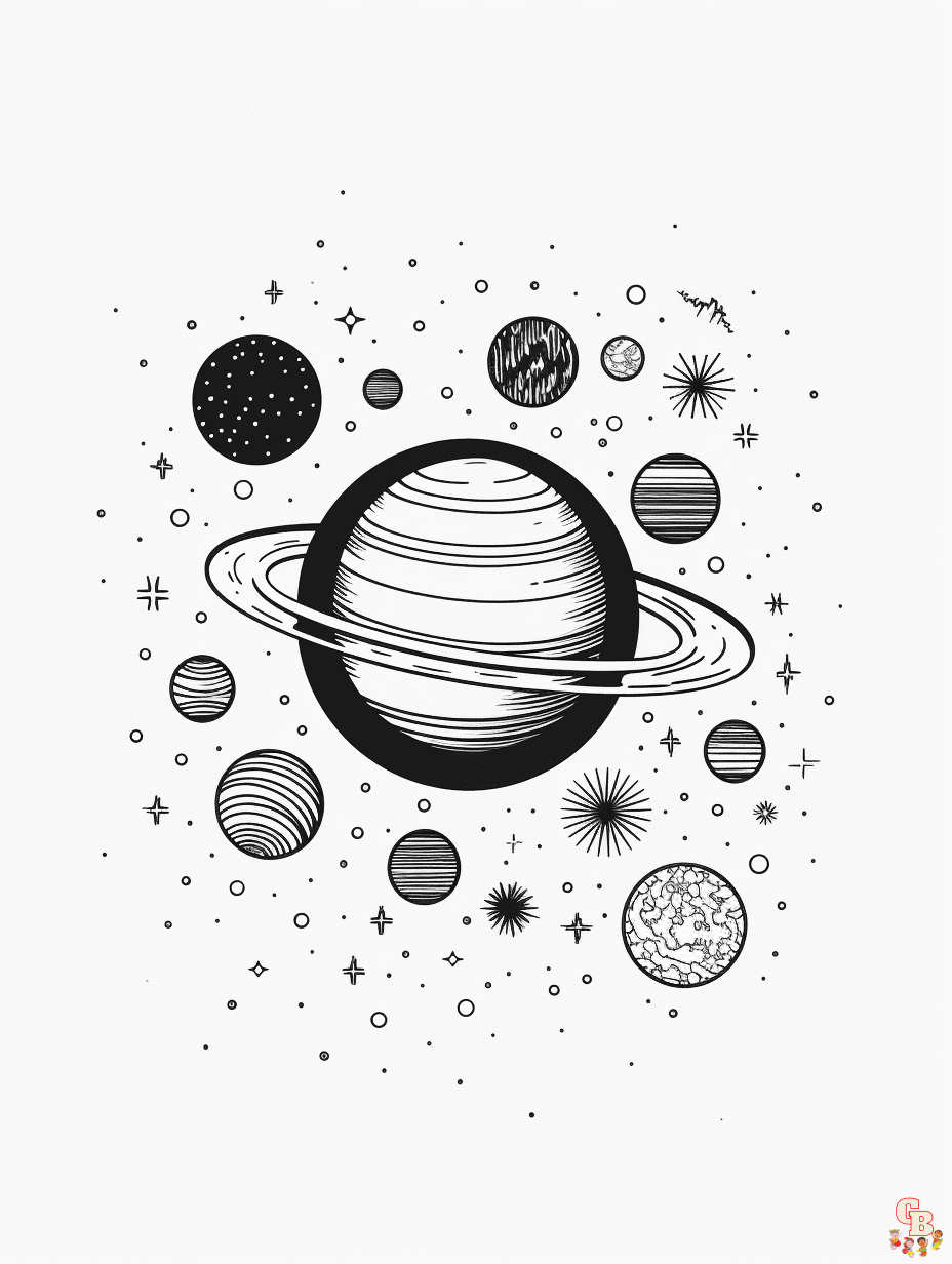 Solar System coloring pages 7