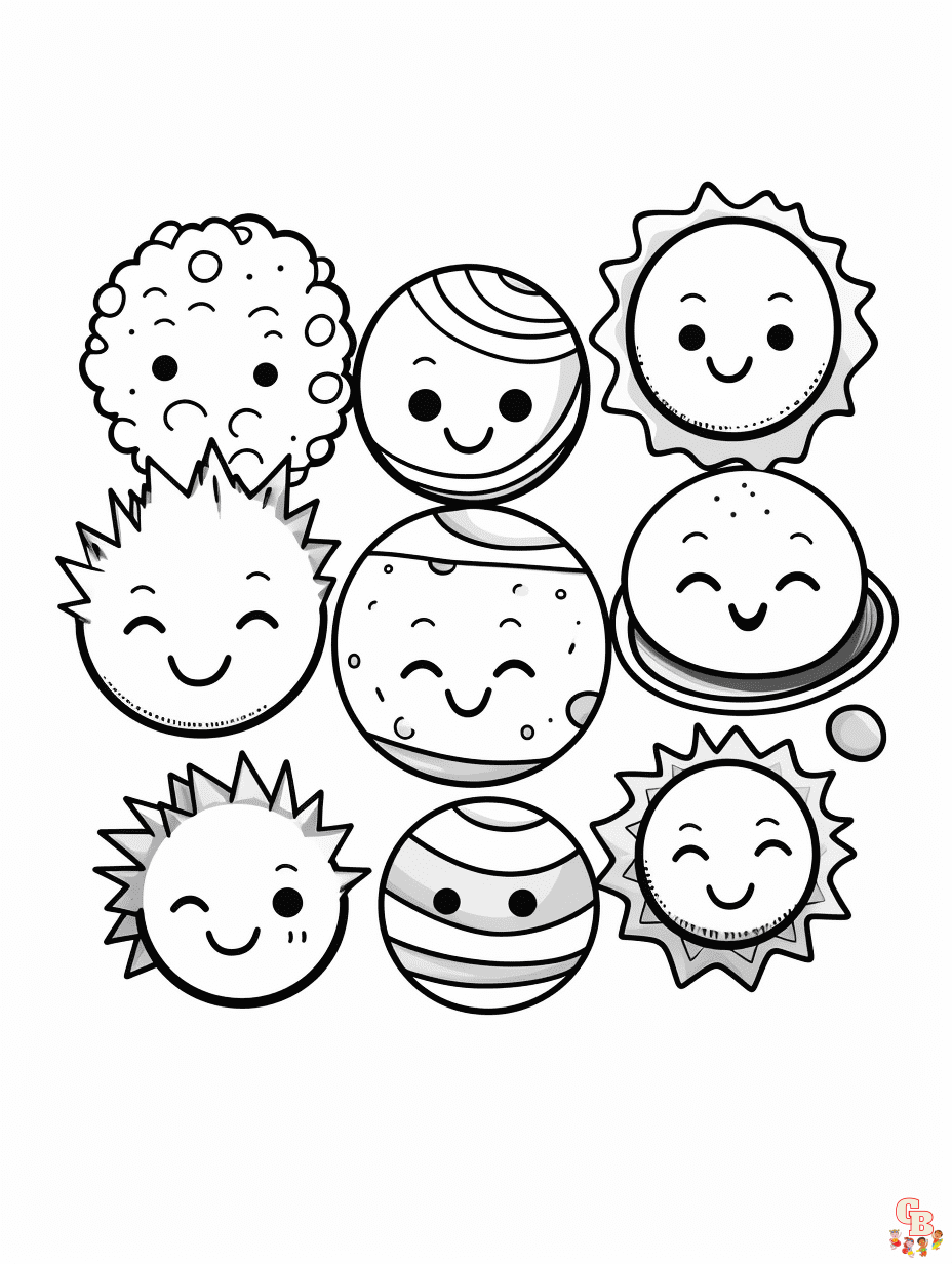 Solar System coloring pages to print