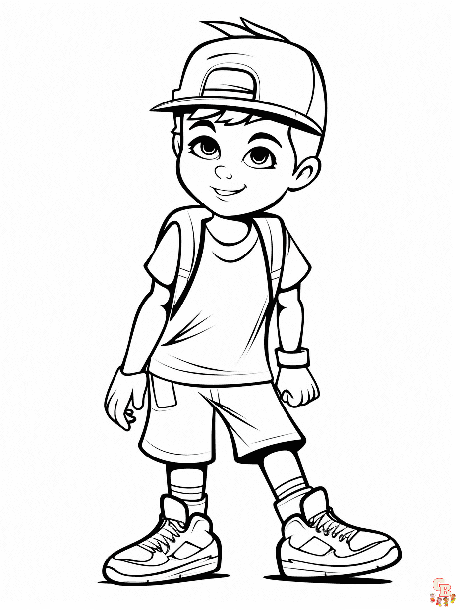 Sport coloring pages easy