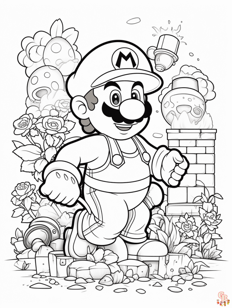 10 Iconic Mario Coloring Pages for All Ages