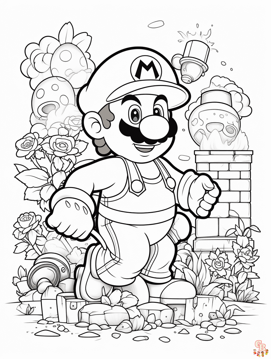 Super Mario coloring pages 1