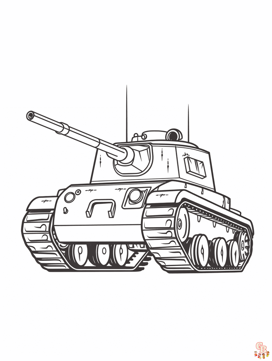 Раскраска Большой танк