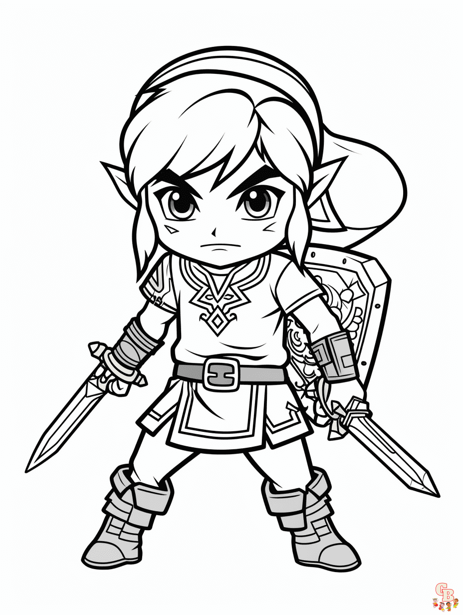 The Legend of Zelda coloring pages 2