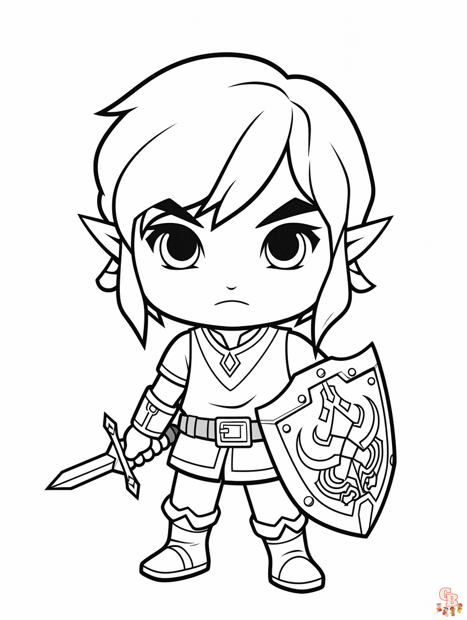 The Legend of Zelda coloring pages easy