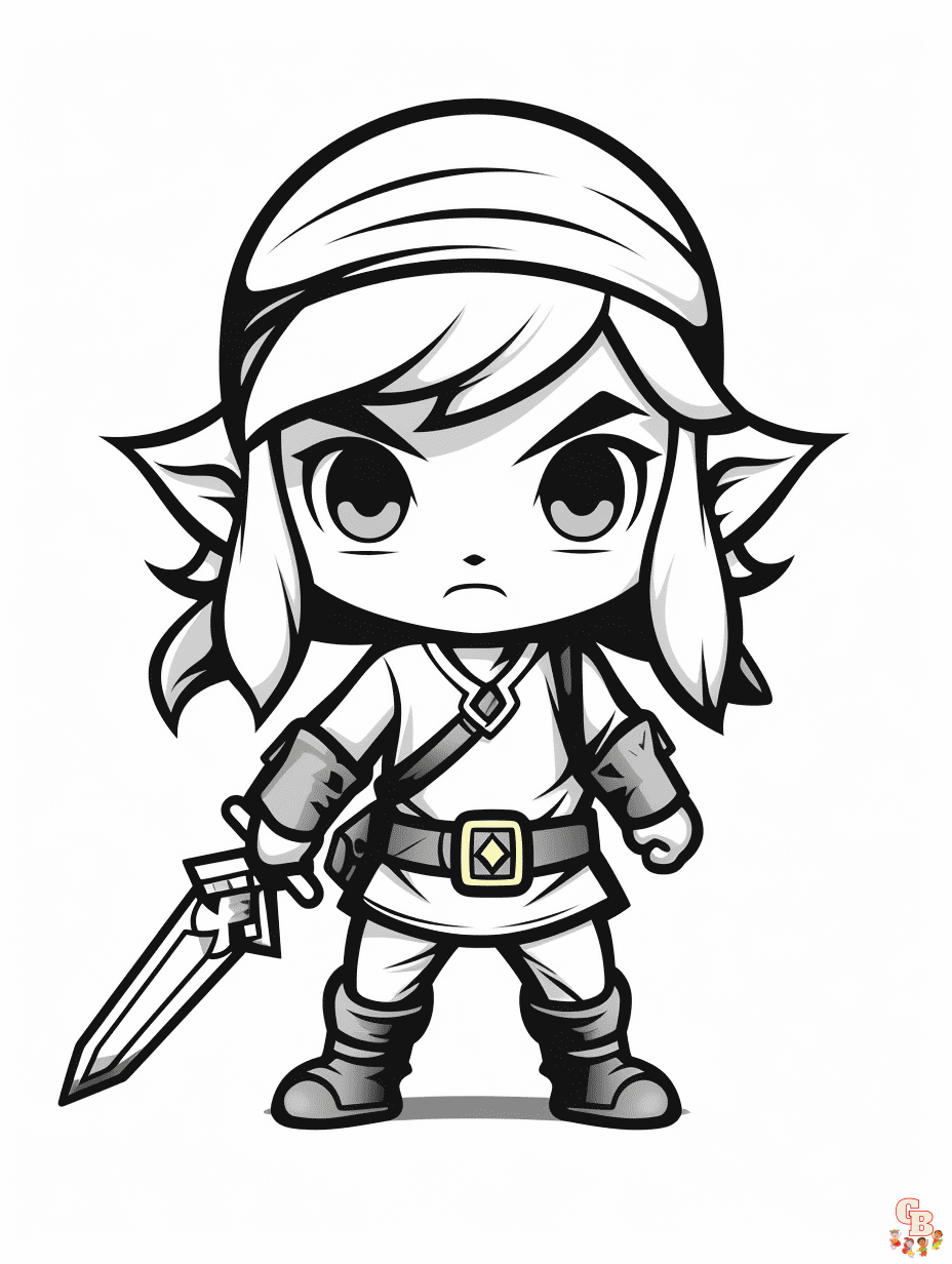 The Legend of Zelda coloring pages free