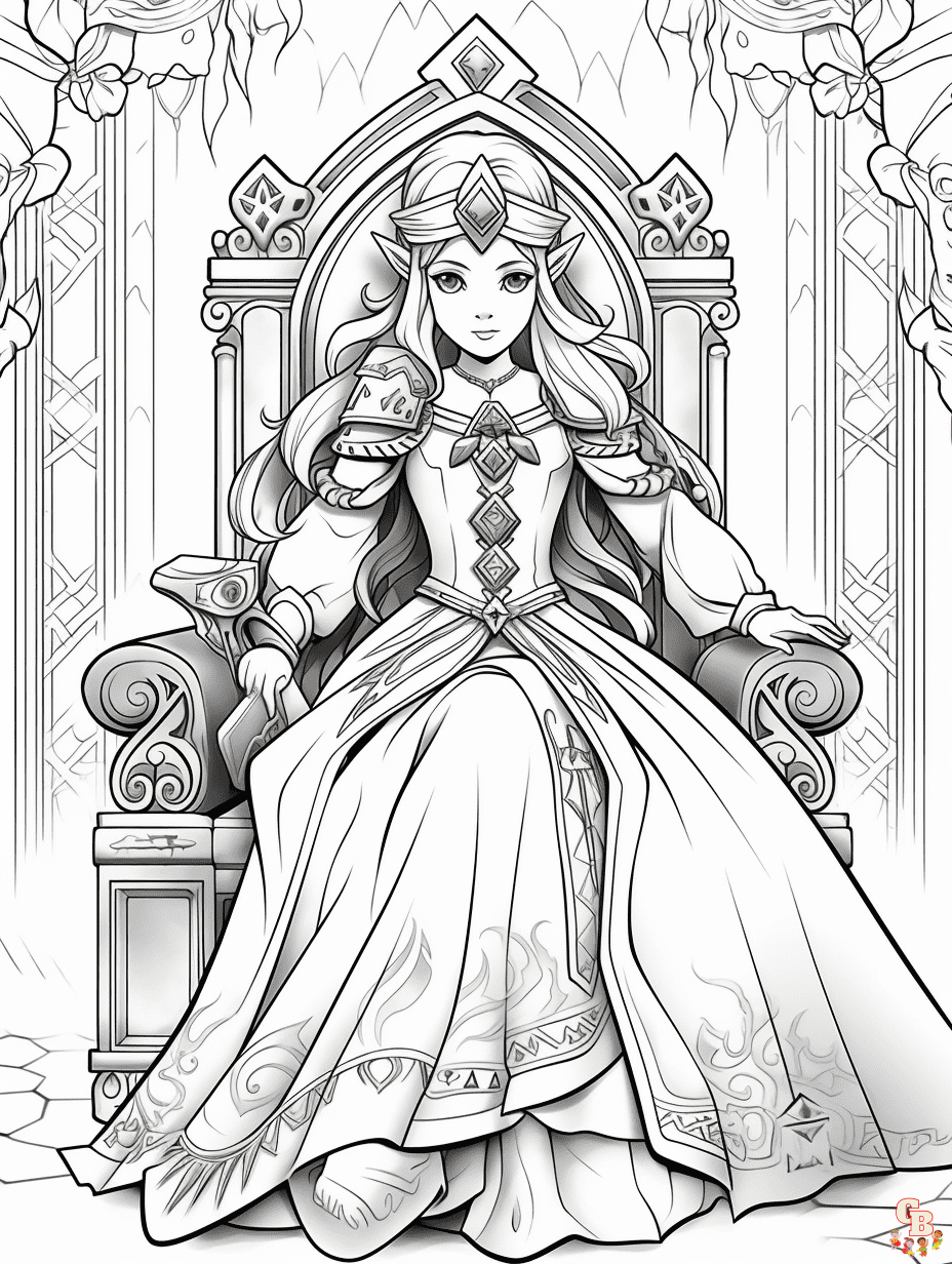 The Legend of Zelda coloring pages printable free