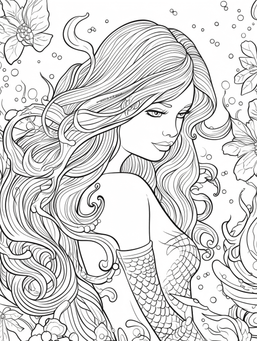 The Little Mermaid Coloring Pages - Free and Printable