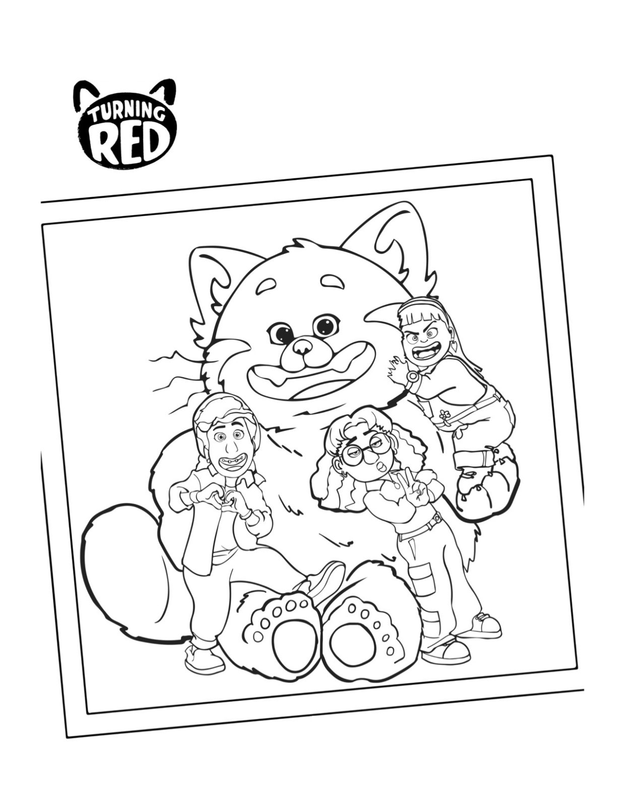 Turning Red coloring pages 2