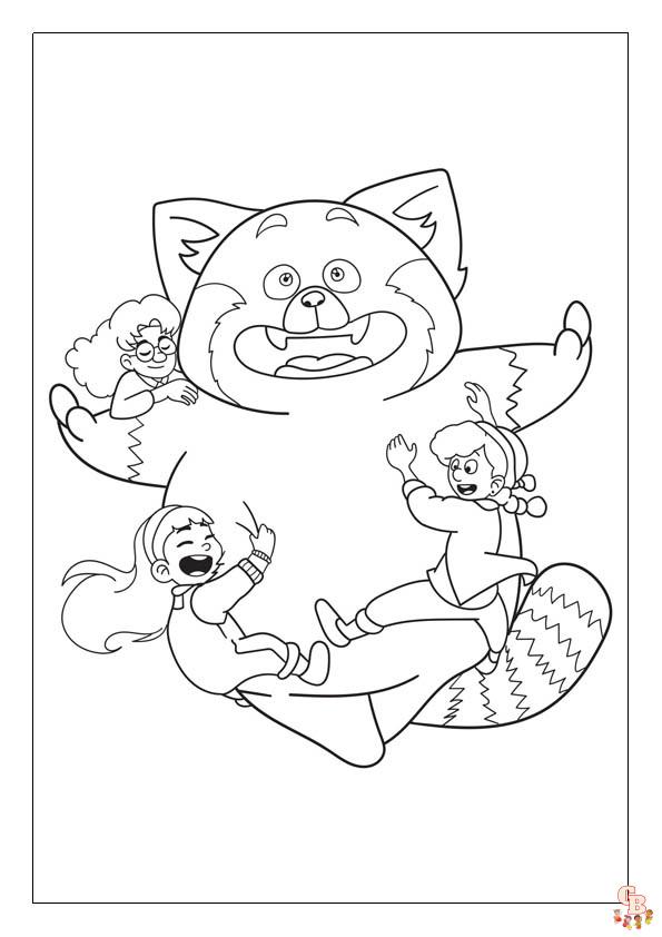 Turning Red coloring pages free 1