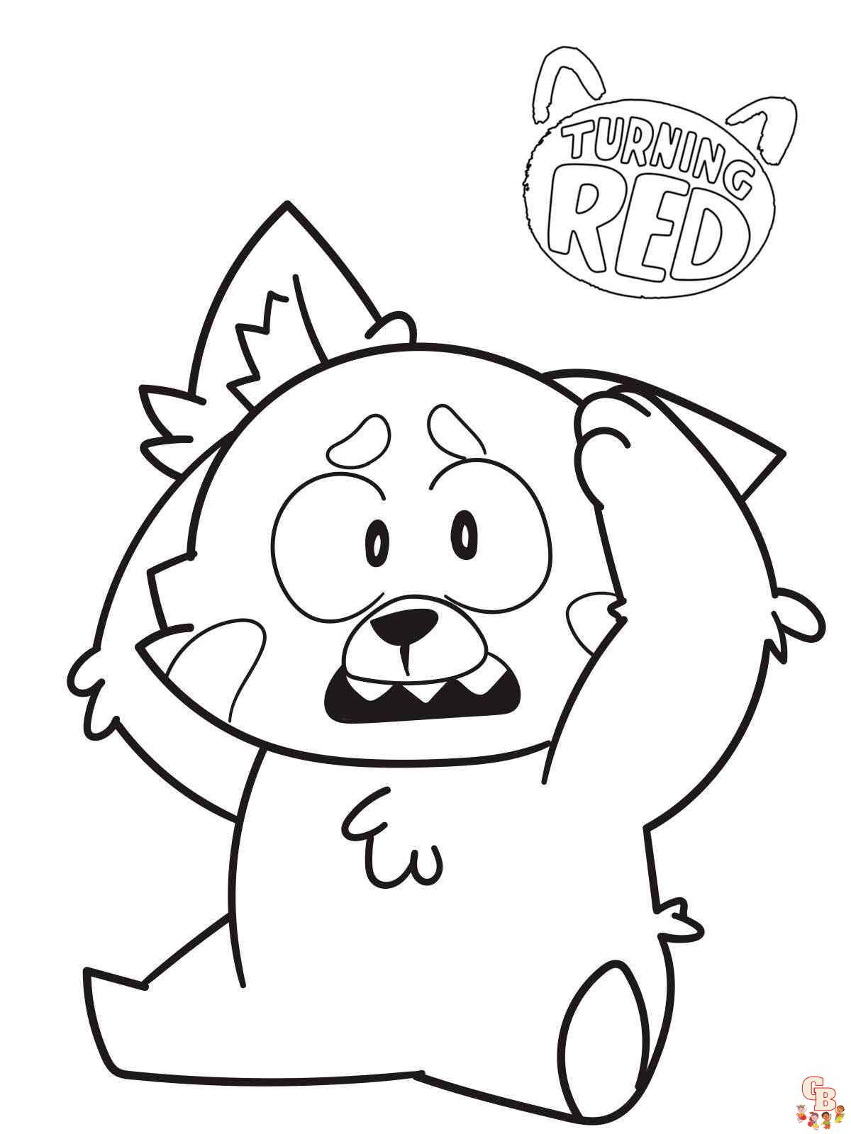 Turning Red coloring pages printable 1