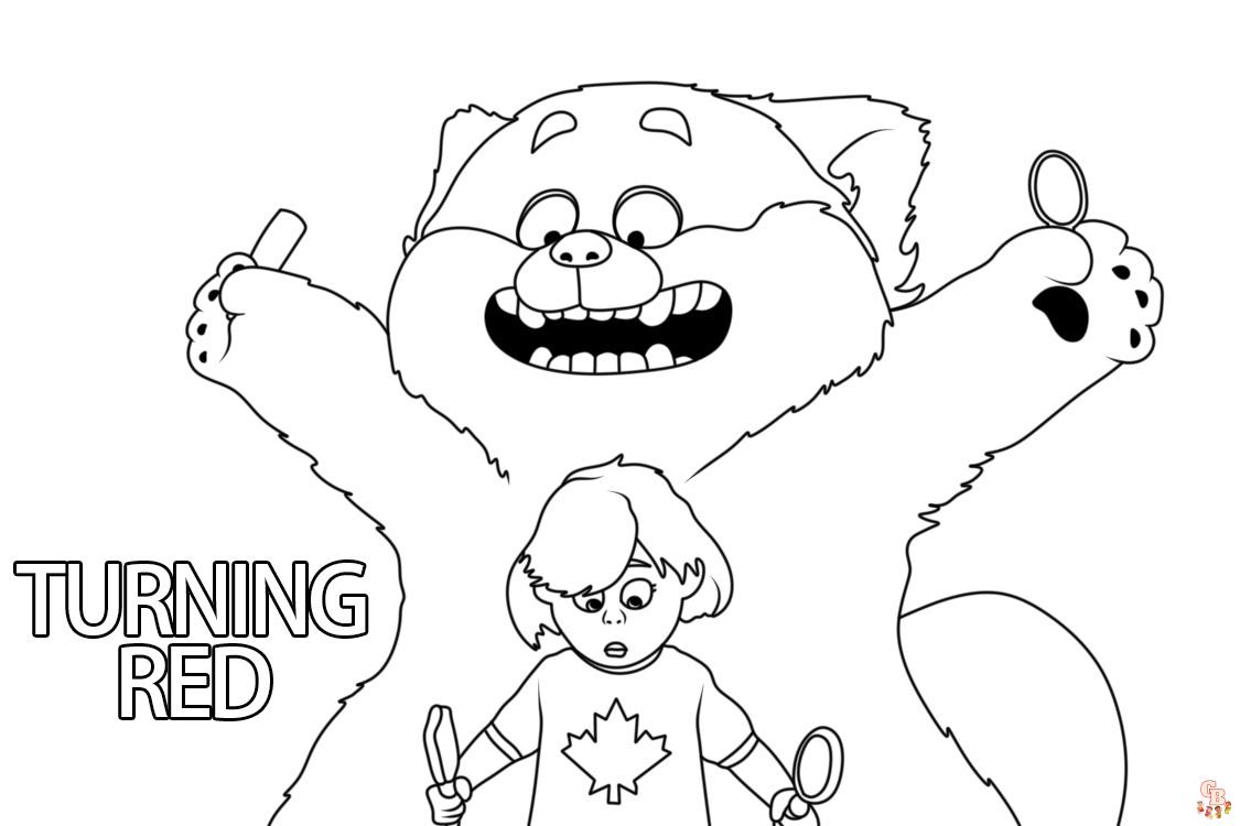 Turning Red coloring pages printable 2
