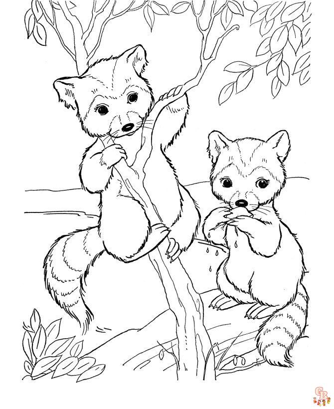 Woodland Animal Coloring Pages 3