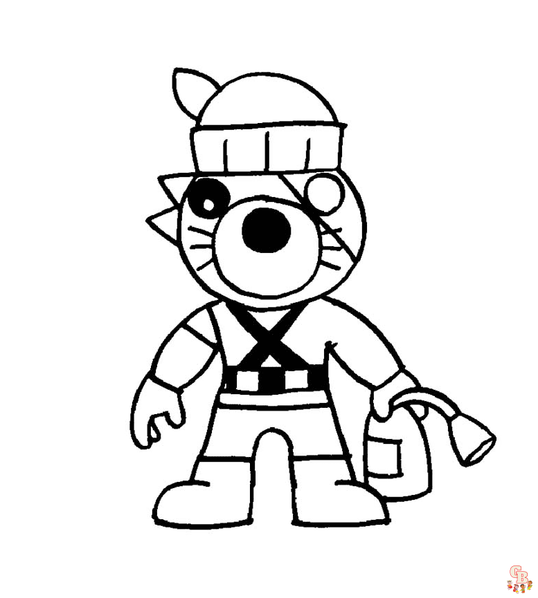 Piggy Roblox Zizzy Coloring Pages.