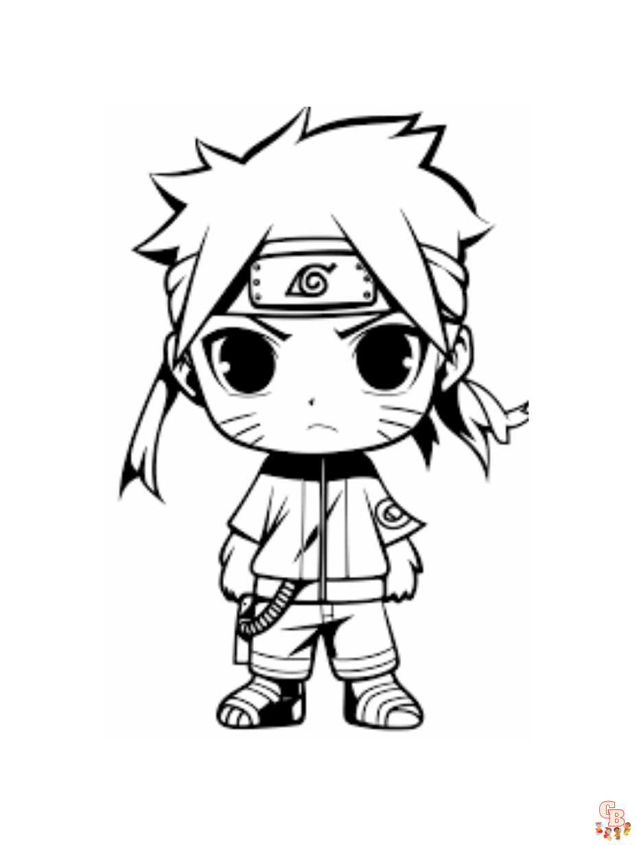 Páginas para colorir gratuitas de Naruto para crianças e adultos