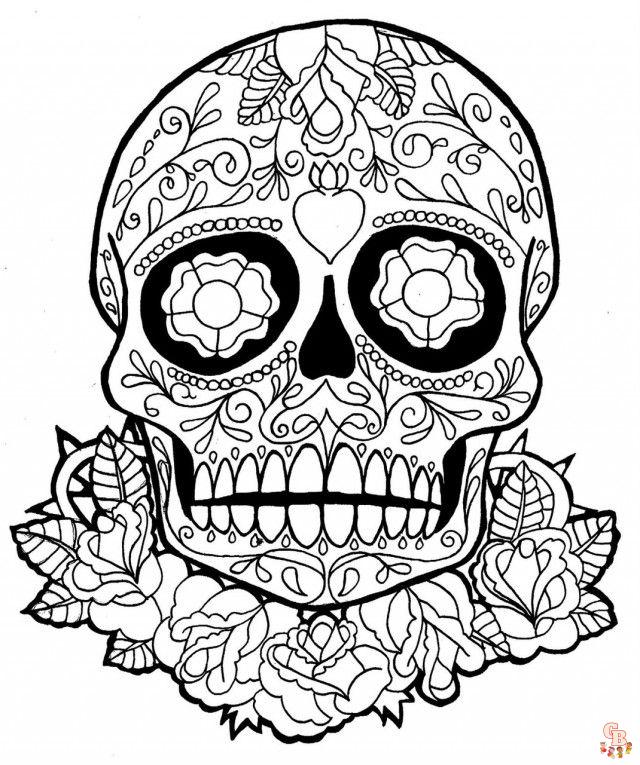 cinco de mayo skull coloring pages 19 1