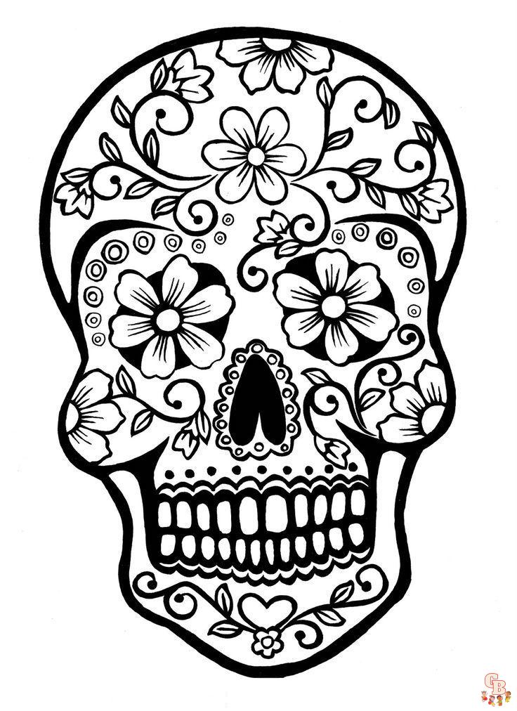 cinco de mayo skull coloring pages 20 1