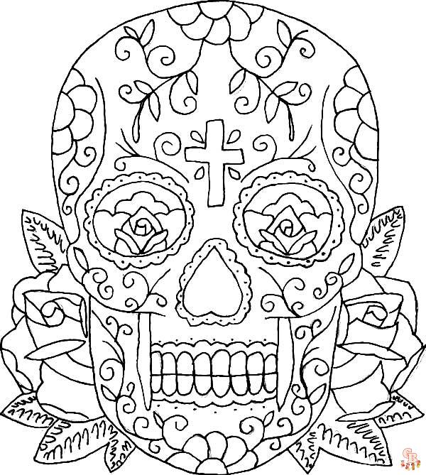 cinco de mayo skull coloring pages 21 1