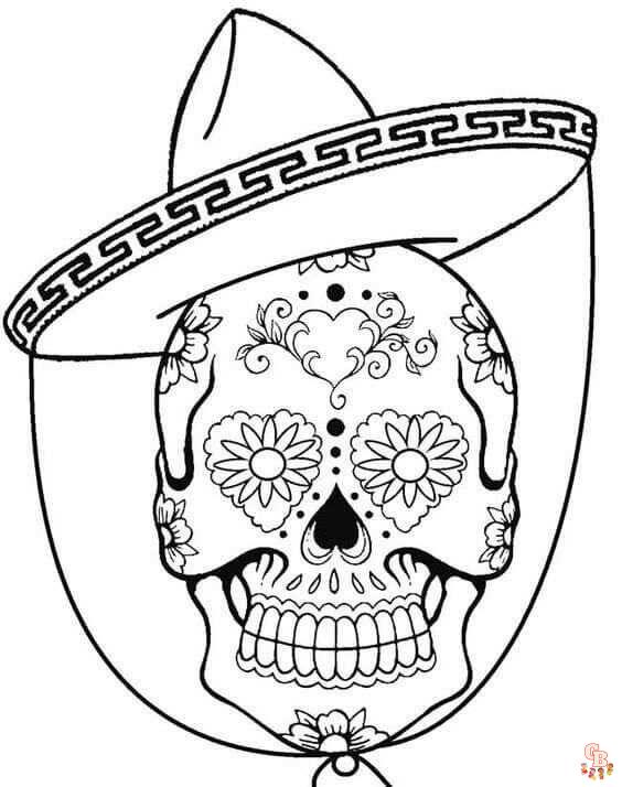 cinco de mayo skull coloring pages 22 1